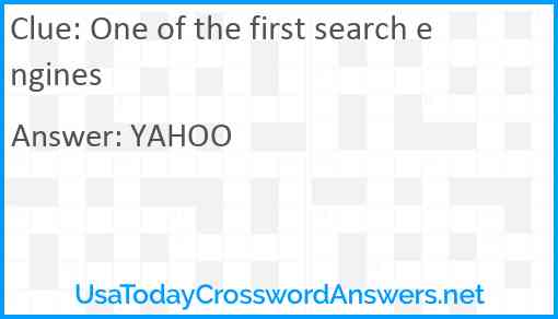 One of the first search engines Answer