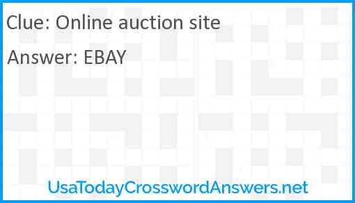 Online auction site Answer