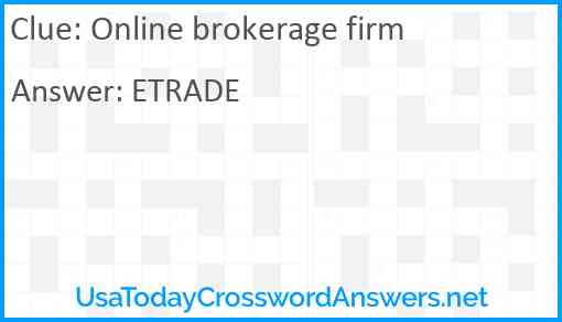 Online brokerage firm Answer