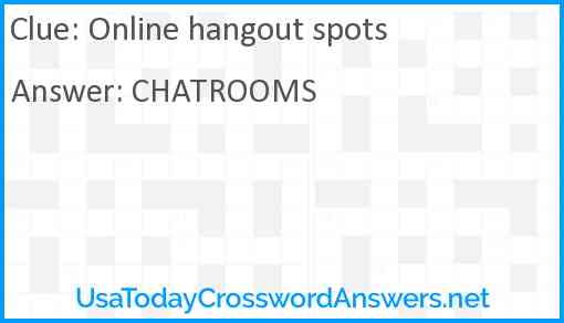 Online hangout spots Answer