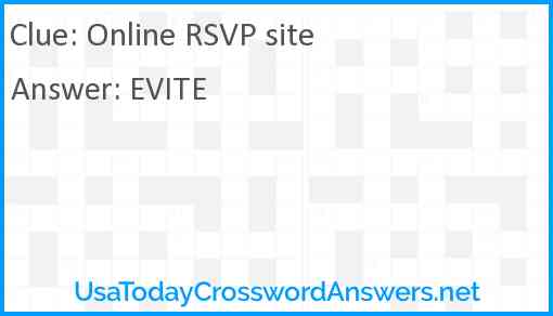 Online RSVP site Answer