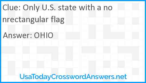 Only U.S. state with a nonrectangular flag Answer