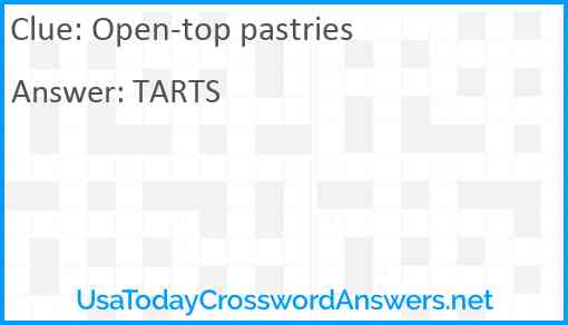 Open-top pastries Answer