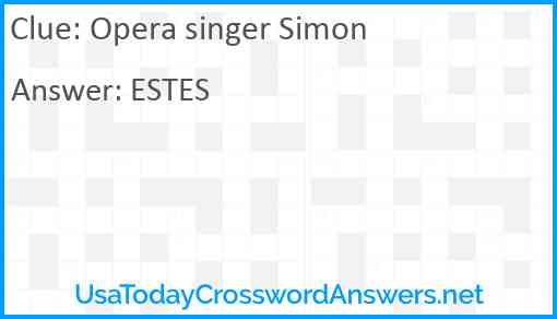 Opera singer Simon Answer