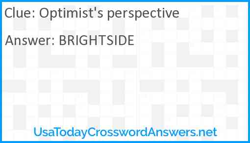 Optimist's perspective Answer