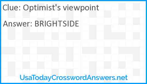 Optimist's viewpoint Answer