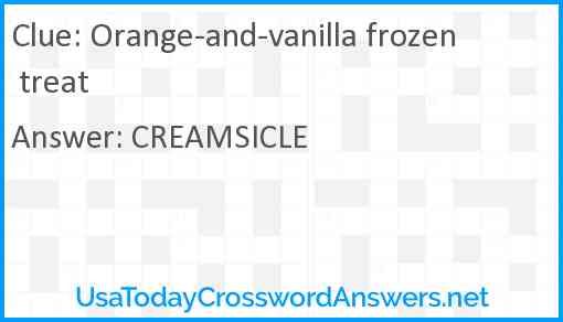 Orange-and-vanilla frozen treat Answer