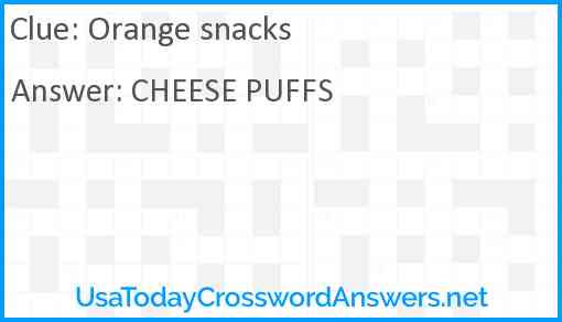 Orange snacks Answer