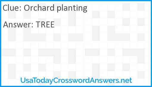 Orchard planting Answer