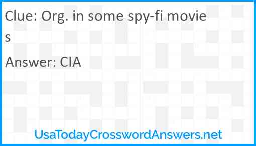 Org. in some spy-fi movies Answer