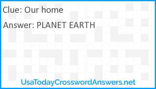 Our home Answer