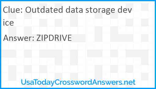 Outdated data storage device Answer