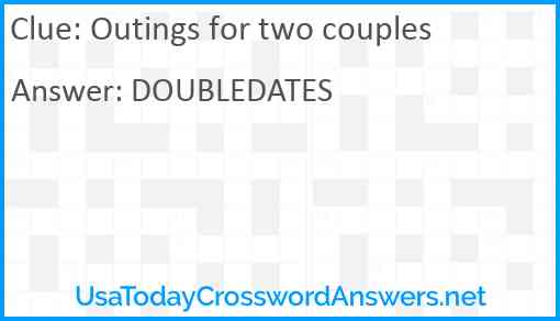 Outings for two couples Answer