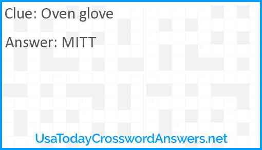 Oven glove Answer