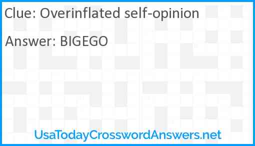 Overinflated self-opinion Answer