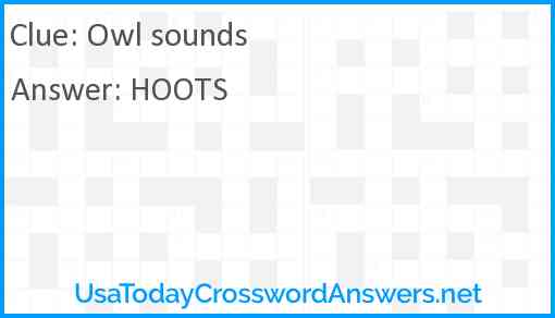 Owl sounds Answer