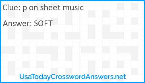 p on sheet music Answer