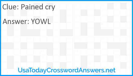 Pained cry Answer