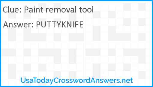 Paint removal tool Answer