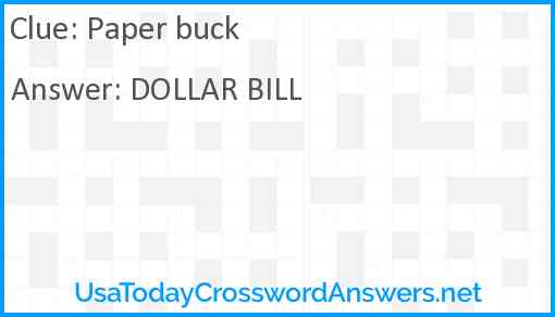 Paper buck Answer