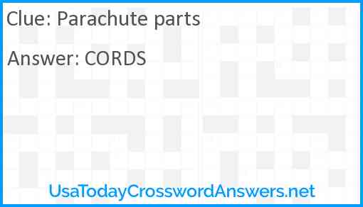 Parachute parts Answer