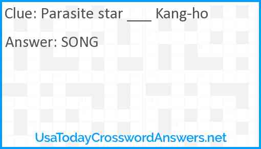 Parasite star ___ Kang-ho Answer
