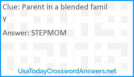 Parent in a blended family Answer