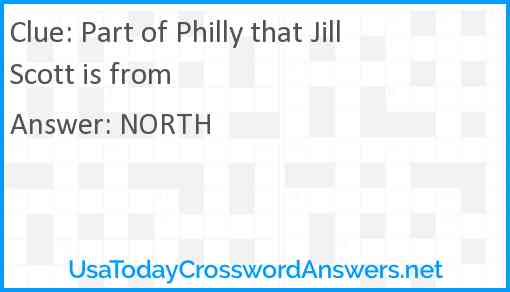 Part of Philly that Jill Scott is from Answer