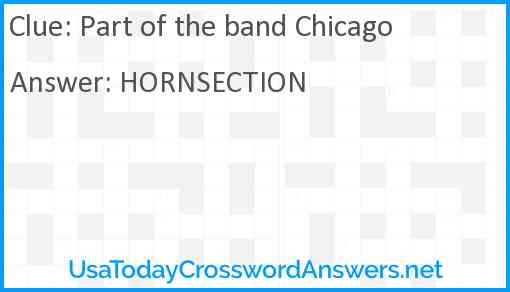 Part of the band Chicago Answer