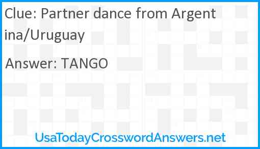 Partner dance from Argentina/Uruguay Answer