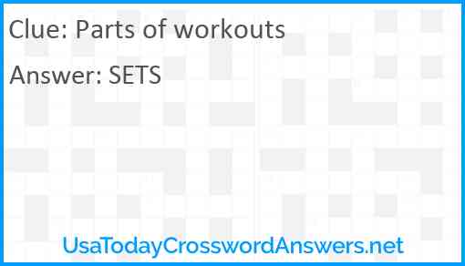 Parts of workouts Answer
