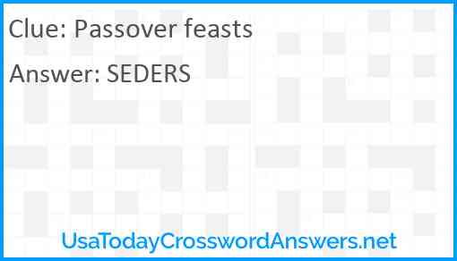 Passover feasts Answer