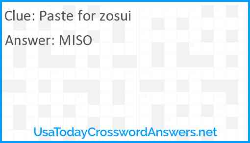 Paste for zosui Answer