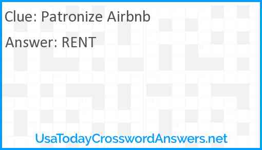 Patronize Airbnb Answer