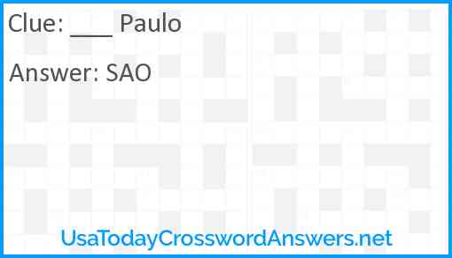 ___ Paulo Answer