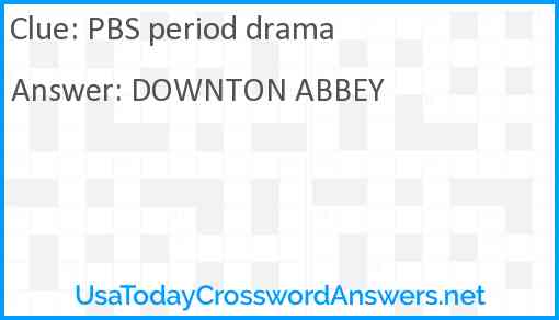 PBS period drama Answer