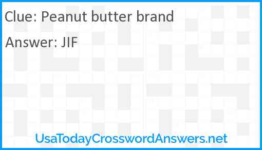 Peanut butter brand Answer