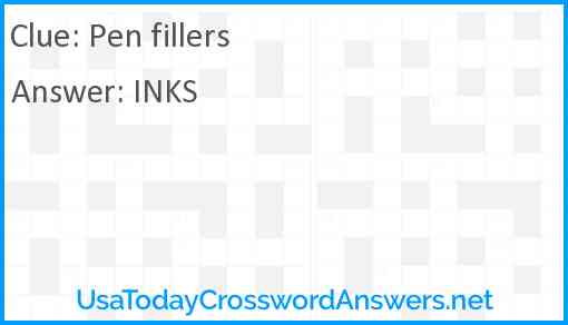 Pen fillers Answer