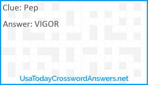 Pep ___ Answer