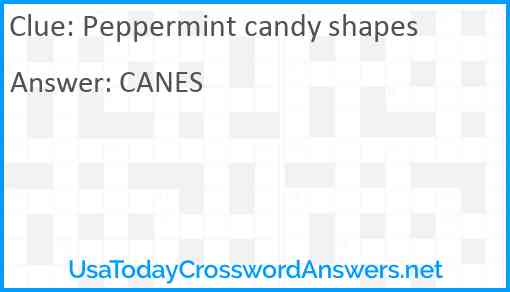 Peppermint candy shapes Answer