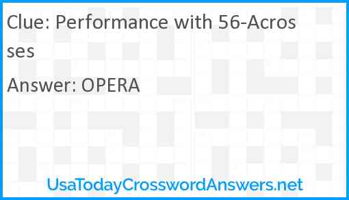 Performance with 56-Acrosses Answer