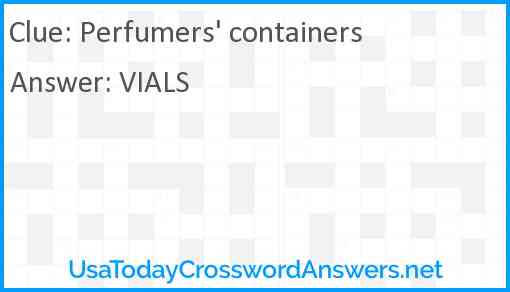 Perfumers' containers Answer