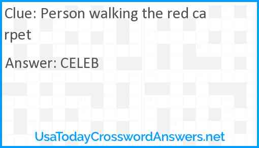Person walking the red carpet Answer