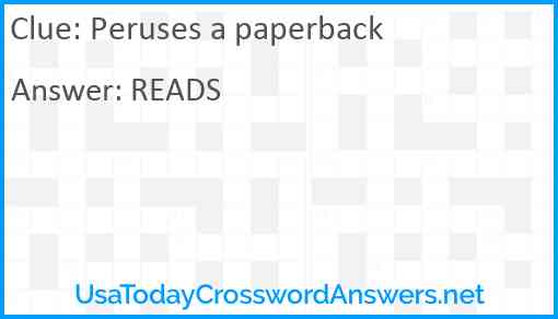 Peruses a paperback Answer