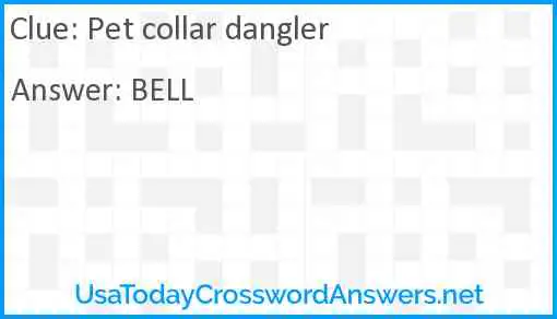 Pet collar dangler Answer