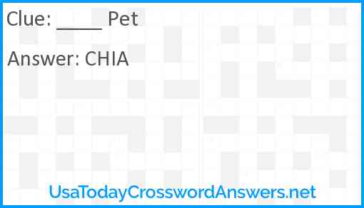 ____ Pet Answer