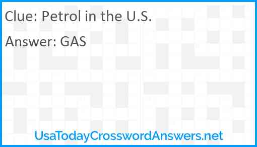 Petrol in the U.S. Answer