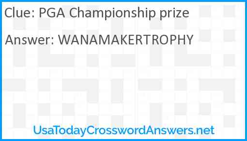 PGA Championship prize Answer