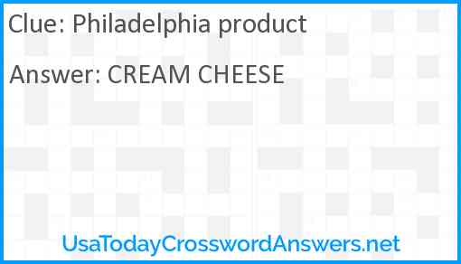 Philadelphia product Answer