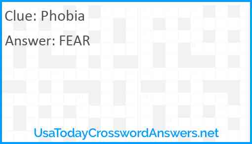 Phobia Answer